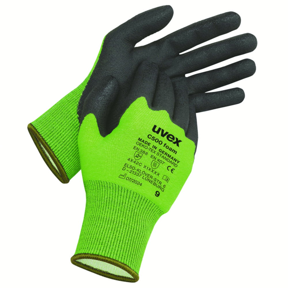 Protection gloves C500 foam, size 8 cord-HS, ca.27cm, type 60494, pair