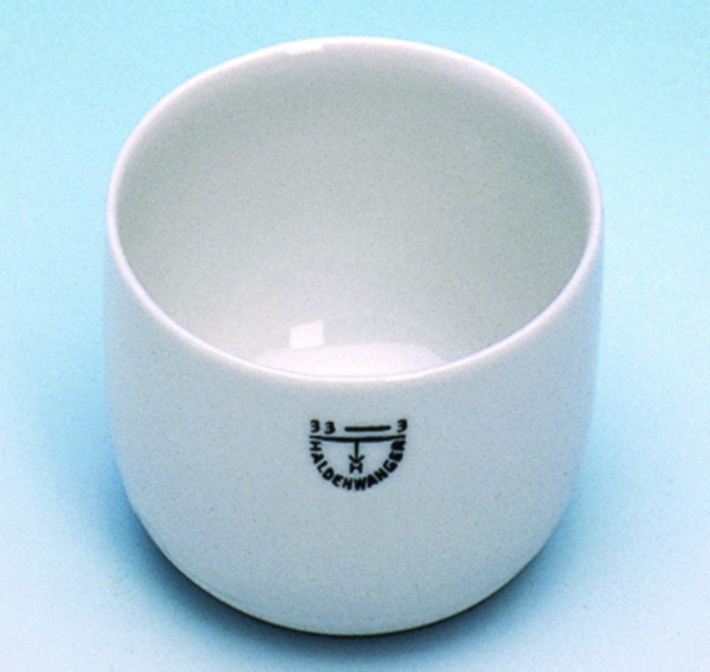 Incinerating dish 40 mm Ø porcelain, cylindrical form, glazed