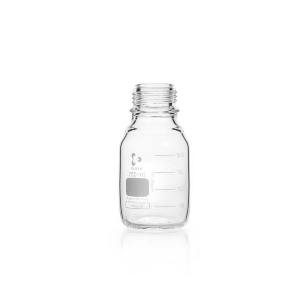 Laboratory bottles 250ml without cap and ring