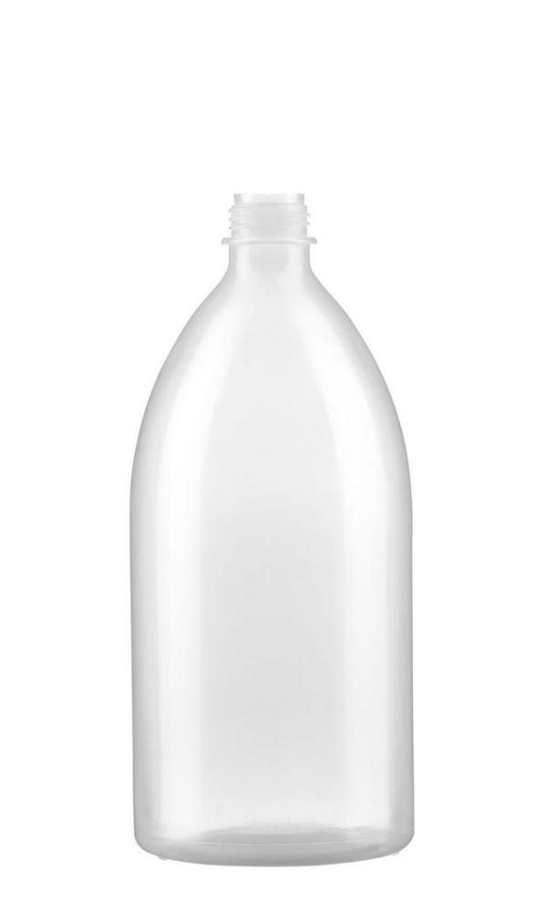 Narrow neck bottle 1000 ml, LDPE clear, without screw cap screw cap see 6.291 536