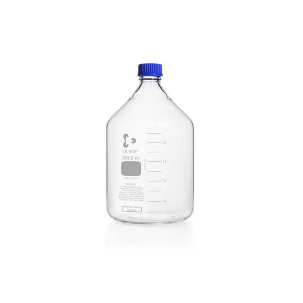 Laboratory bottles,DURAN®,graduated,PP screw cap cap. 5000 ml