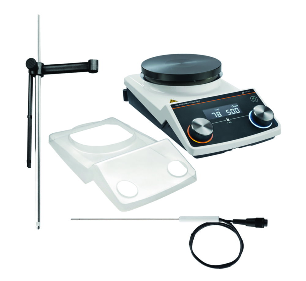 Hei-PLATE Sensor Advanced Package Core+ Hei-PLATE Mix'n'Heat Core+and Pt 1000 (V4A) Pt 1000 holder + silicone cover, CH plug