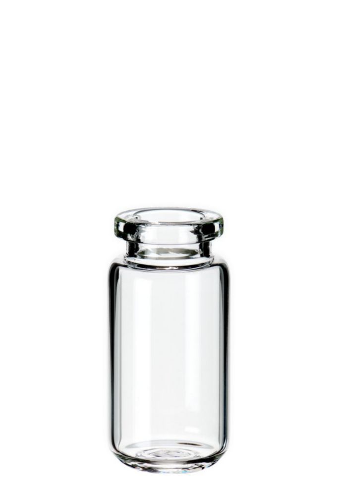 LLG-Headspace Crimp Neck Vial N 20-10, 10ml, 22,5 x 46mm, clear, rounded bottom, bevelled top pack of 100
