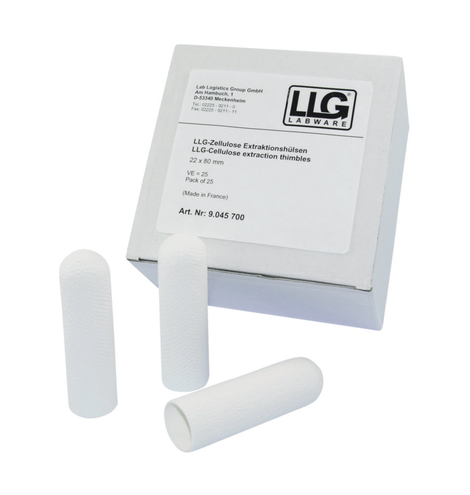 LLG-Extraction thimbles 33x94mm cellulose, pack of 25