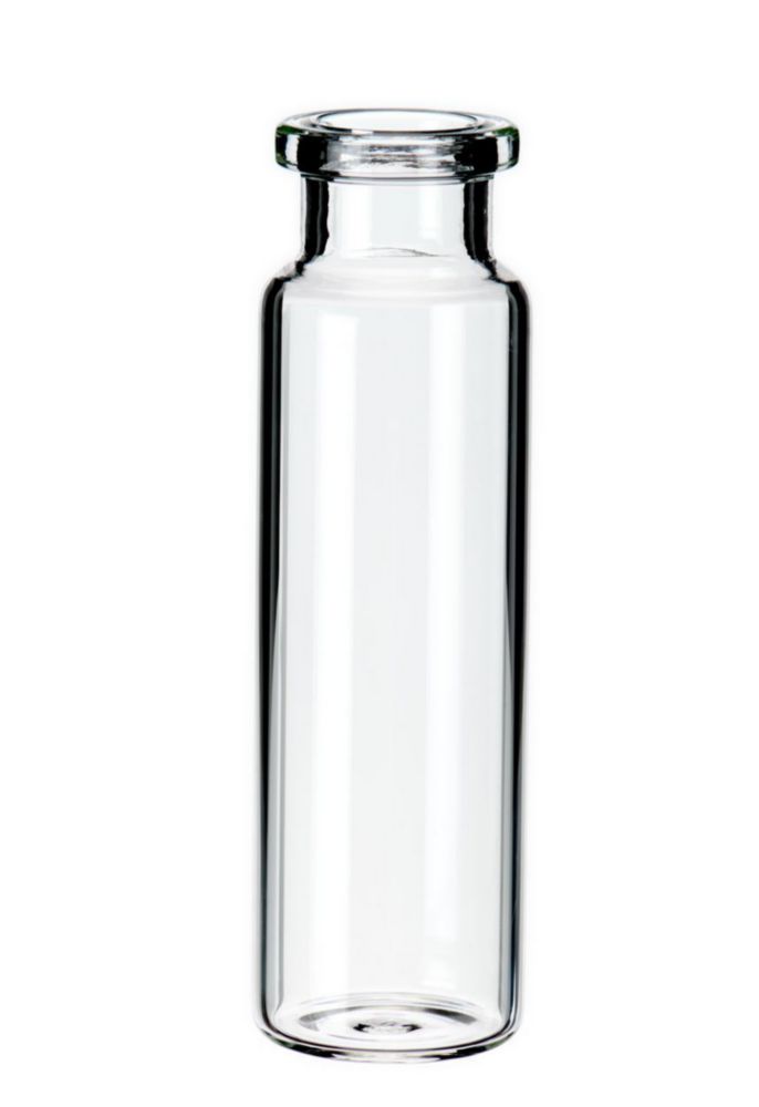 LLG-20ml Headspace-Vial, 75,5 x 22.5mm, clear glass, 1st hydrolytic class, DIN Crimp Neck, long neck, flat bottom, pack of 100