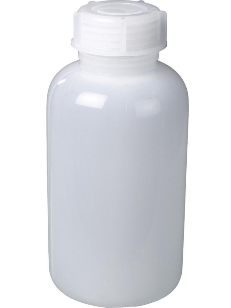 Wide-neck bottle 2000ml, LDPE, transparent, w. screw cap