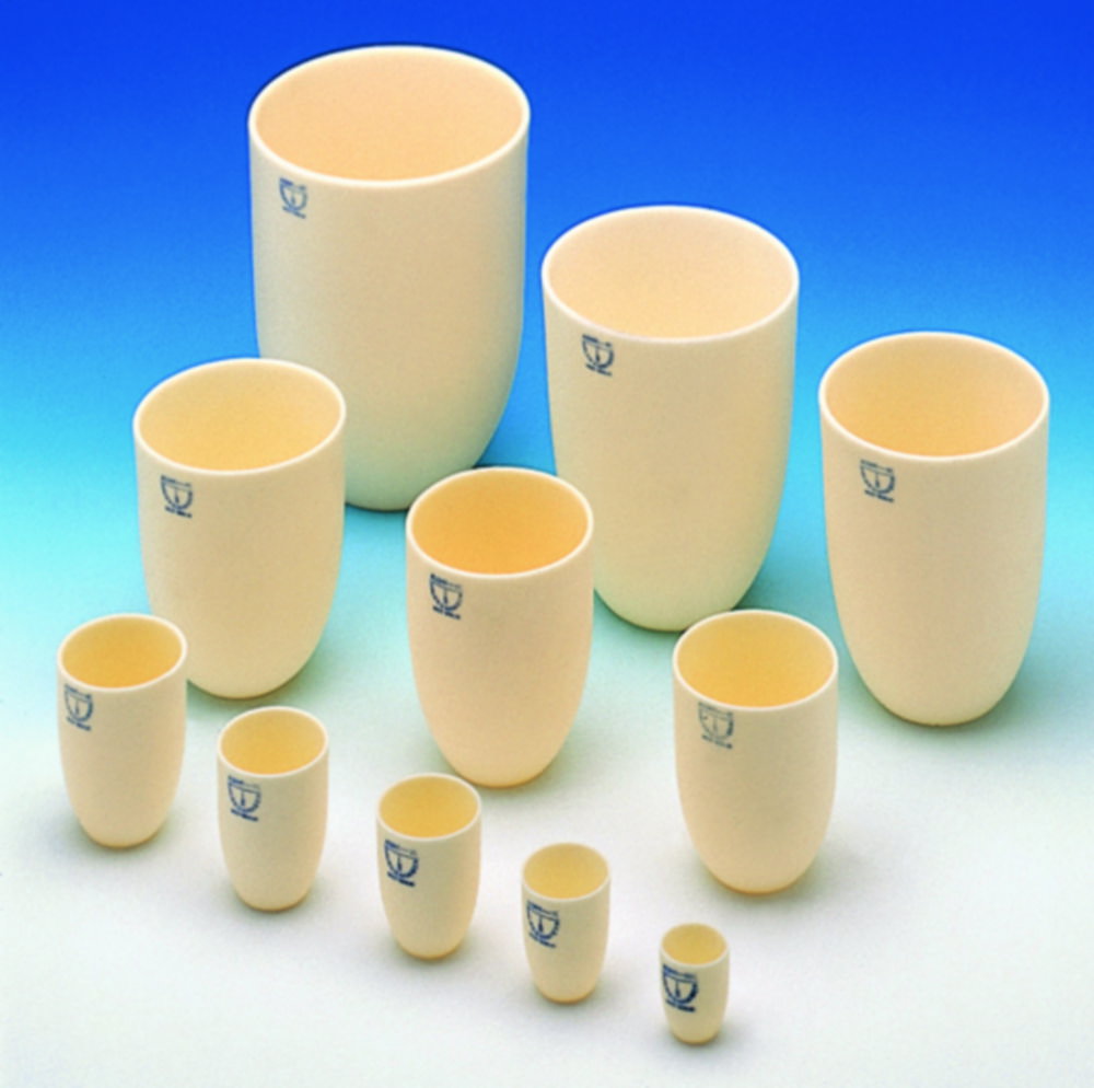 ALSINT crucibles,tall form,cap. 45 ml diam. 42 mm,height 54 mm