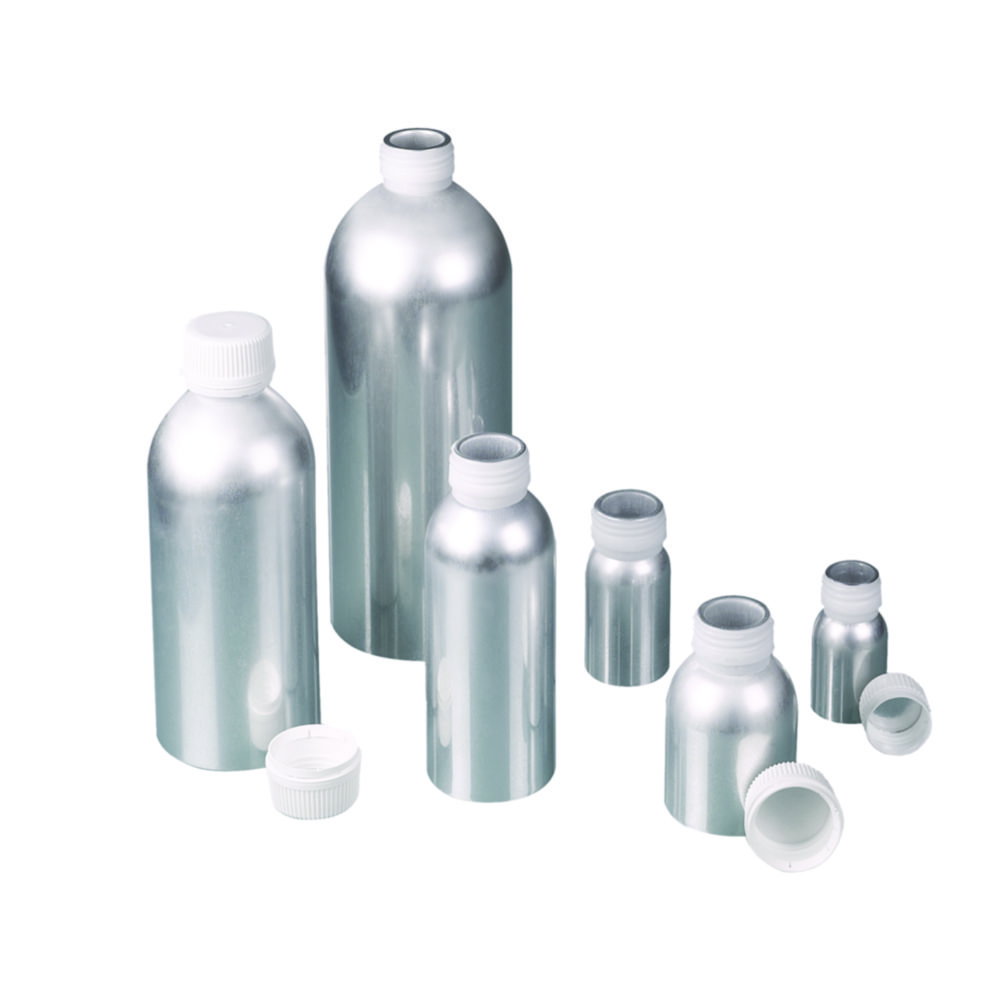 Aluminium bottles 600ml with PP-screw cap pack of 10