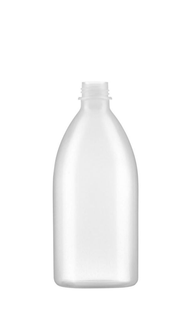 Narrow neck bottle 500 ml, LDPE clear, without screw cap screw cap see 6.291 535
