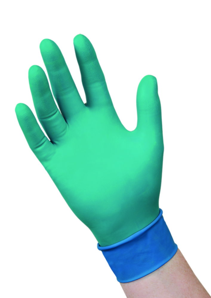 Microflex®, size 8½-9 (L) Nitrile-Neoprene-Disposable gloves, green, length 300mm,textured, pack of 50