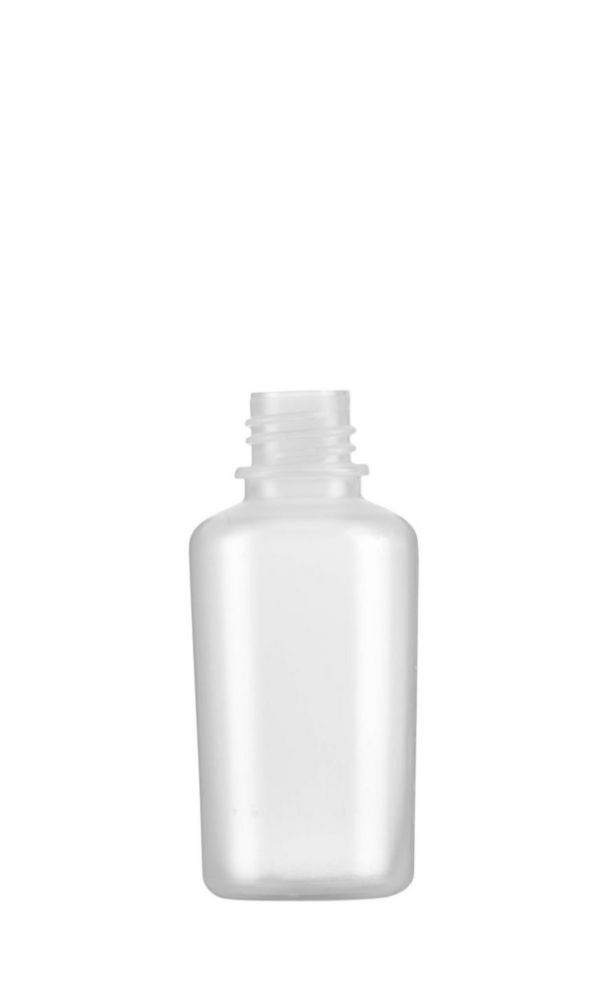 Square-shouldered bottles, round 50ml, PE-LD without closure