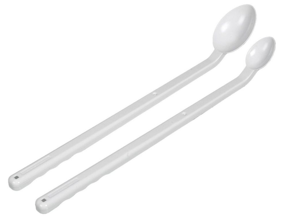 Sample spoon, long handle, 5ml, PS, white, sterile pack of 10