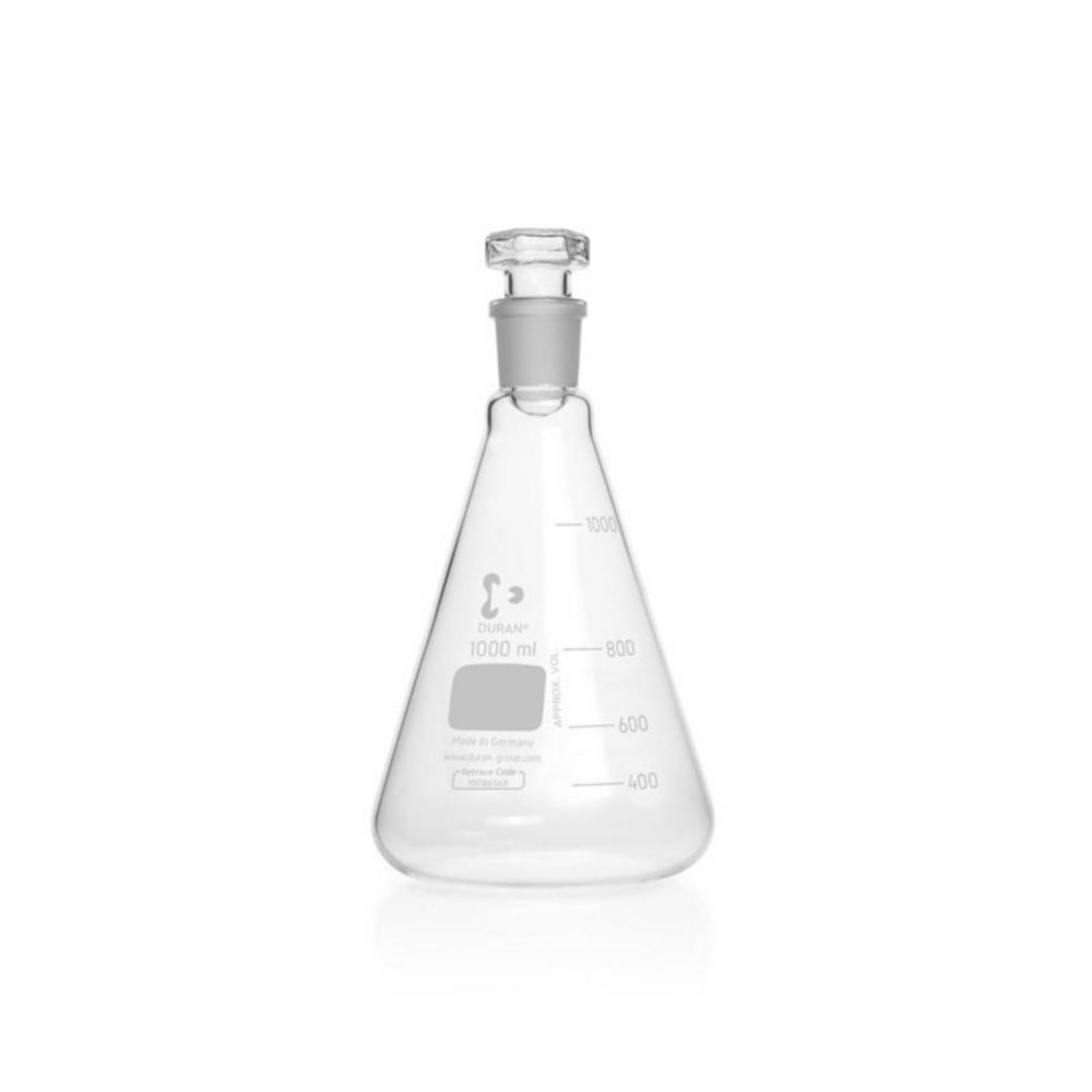 DURAN® Iodine determination flask, NS 29/32, with hollow, flat stopper, 1000 ml