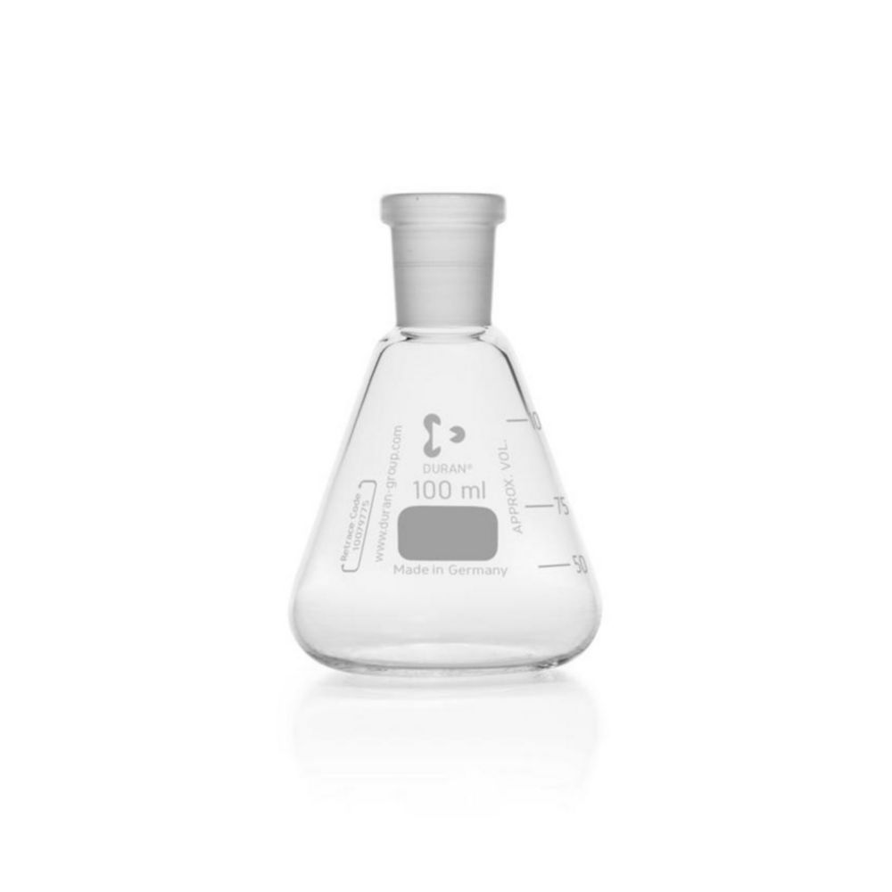 Erlenmeyer flask 100 ml NS 19/26, DURAN®, D=64 mm, H=105 mm