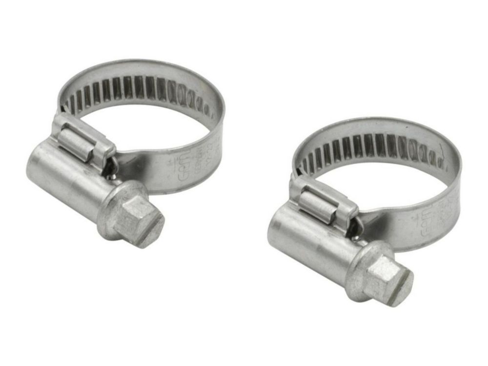 Tube clamps, size 2 for tubing 10 to 12 mm ID or reinforced tubing 8 mm ID