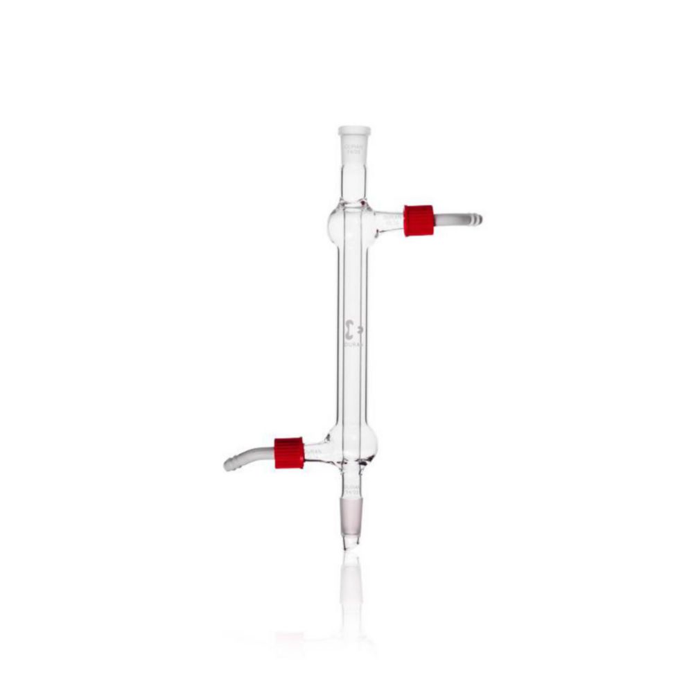 DURAN® Liebig condenser, with 2 screw-on plastic hose connections, NS 24/29, jacket length 400 mm