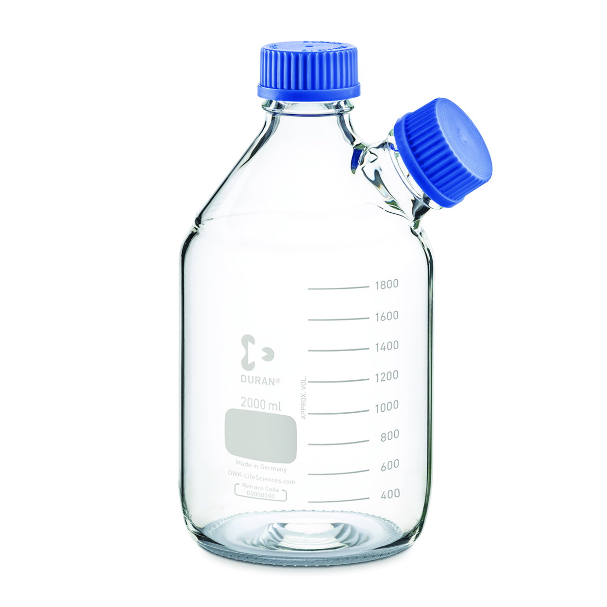 DURAN® Bottle 2000ml with GL 45 Side Neck