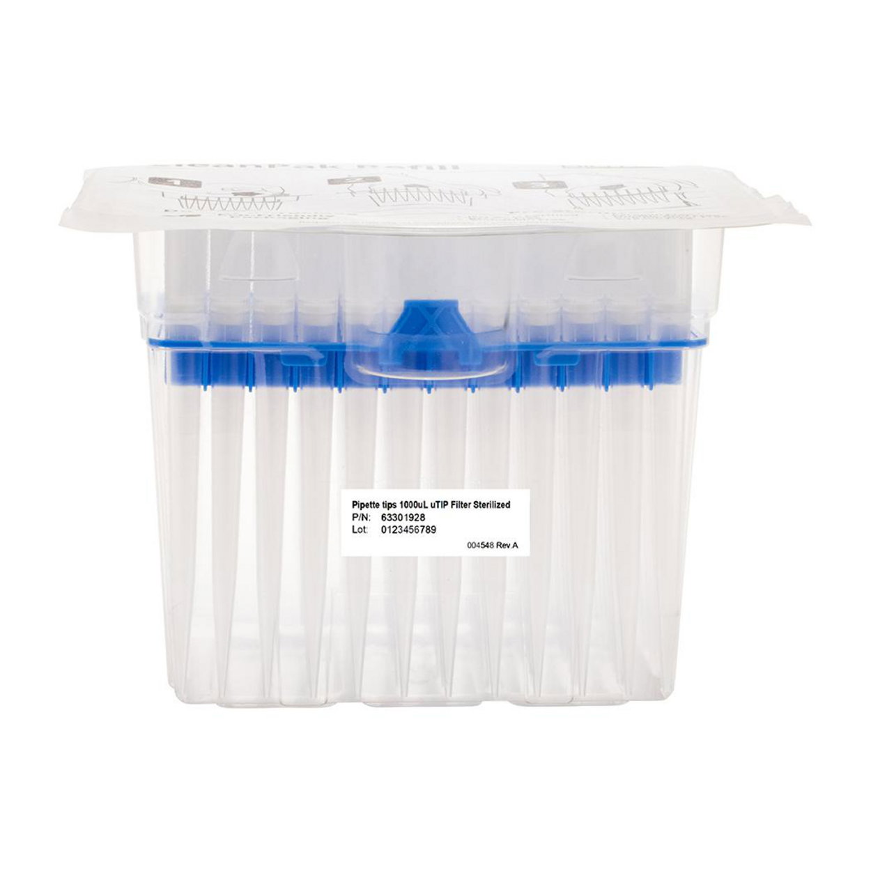 Pipette Tips 1000uL uTIP F ST FTR BTX pack of 8x96