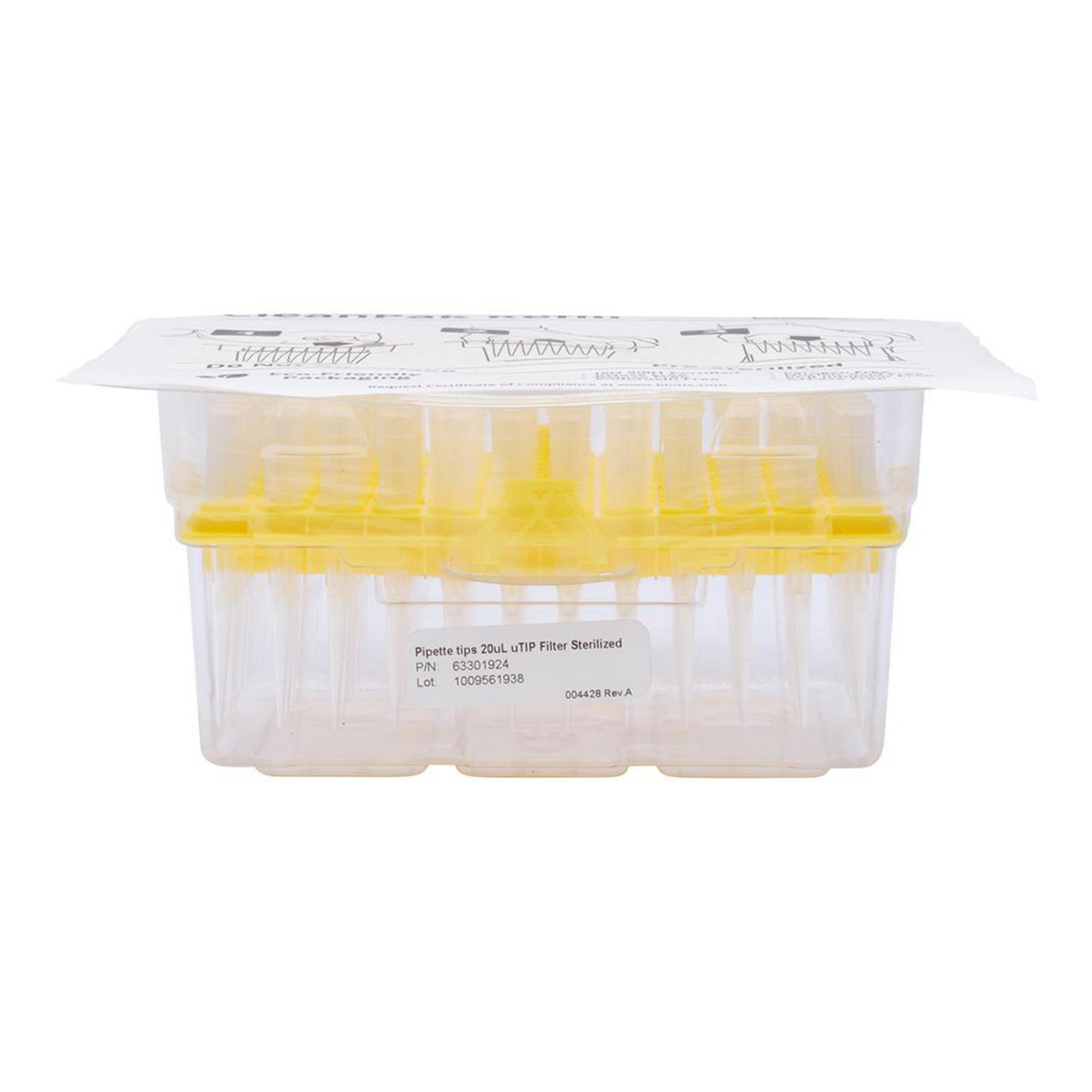 Pipette Tips 20uL uTIP F ST FTR BTX pack of 10x96