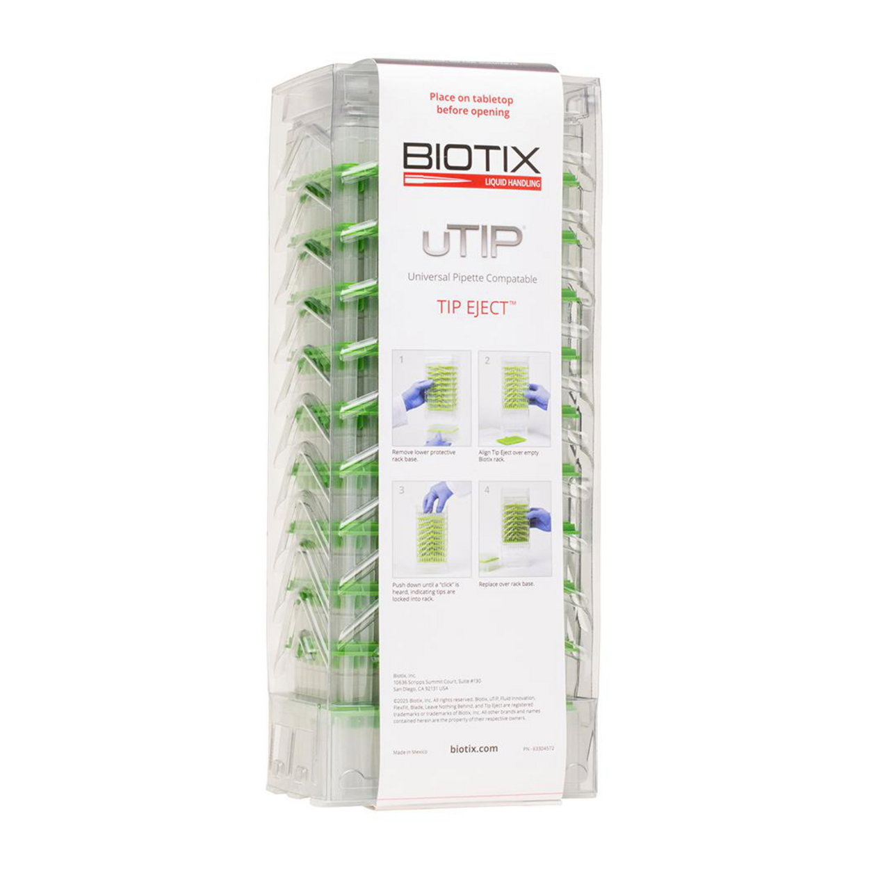 Pipette Tips 300uL UTIP ST LR TE BTX pack of 10x96