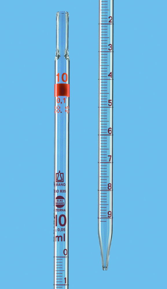 Measuring pipette 2 ml:0.02 ml AR-glass, BLAUBRAND® ETERNA, cl. AS,
