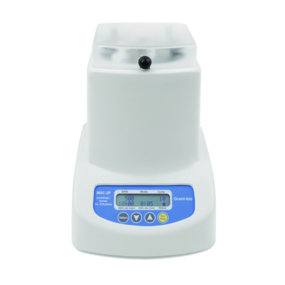 Centrifuge/Vortex for PCR plates up to 3500 rpm, 5 min vortex, 2x unskirted or semi-skirted PCR plates