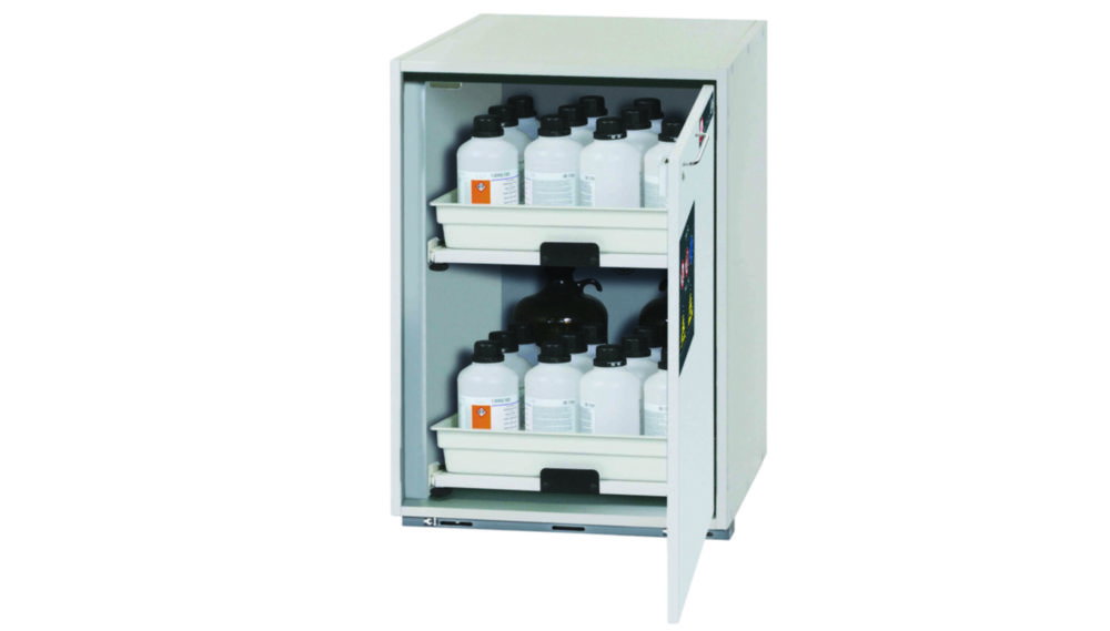 Underbench cabinet SL-CLASSIC-UB UB.TR L.080.059.UB.TR, 590x570x800mm (WxDxH), light grey 2x shelf pull-out with PP tray