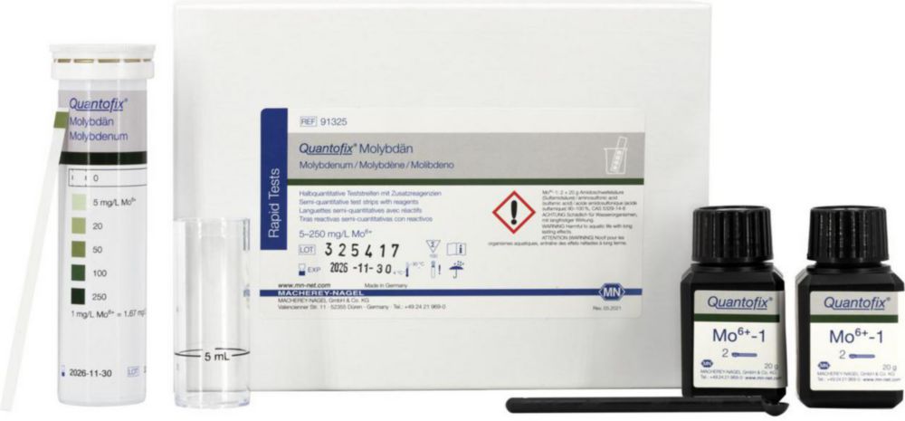 Quantofix test kit, molydenum, 100 test strips Chemie - Testsatz UN3316, 9, II, (E)