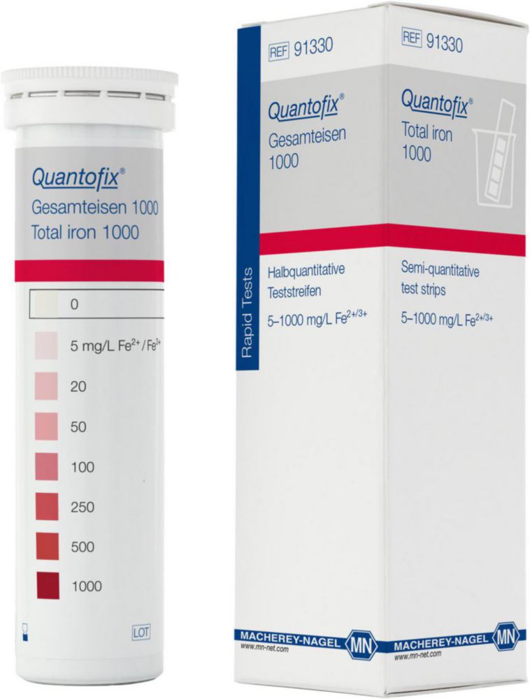 Quantofix® test stripes, whole iron 1000 box of 100 stripes