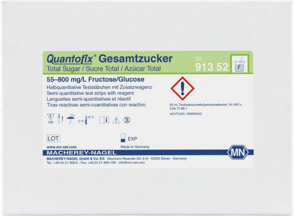 Quantofix test rods, total sugar 6x95 mm, pack of 100 test rods no danger Good