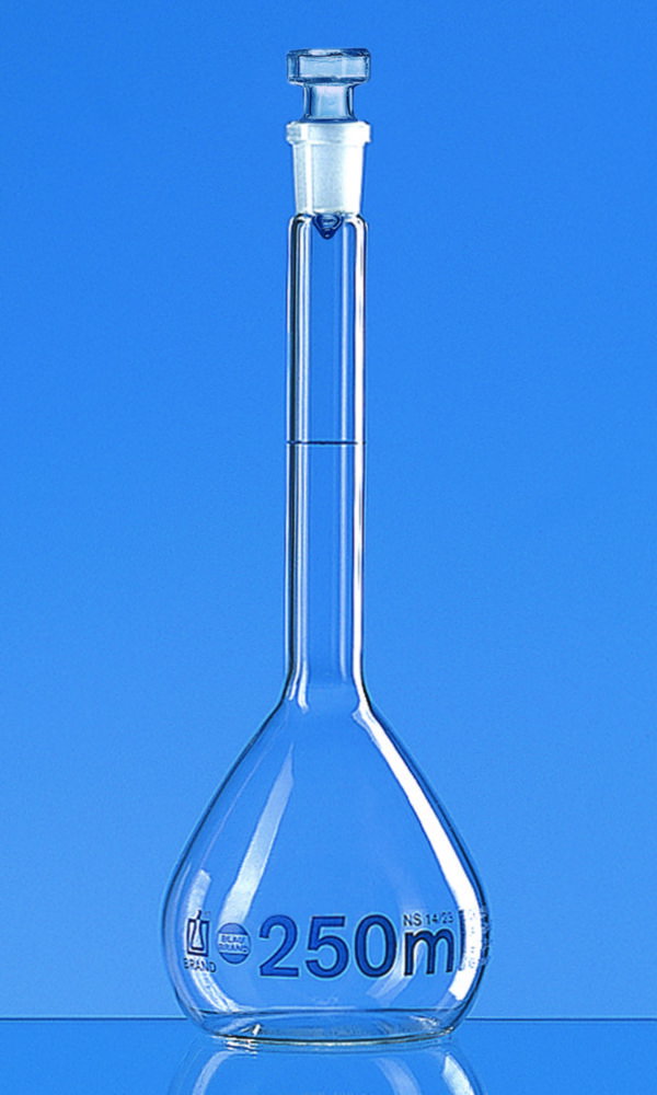 Volumetric flask class A BLAUBRAND 1000ml with glass stopper
