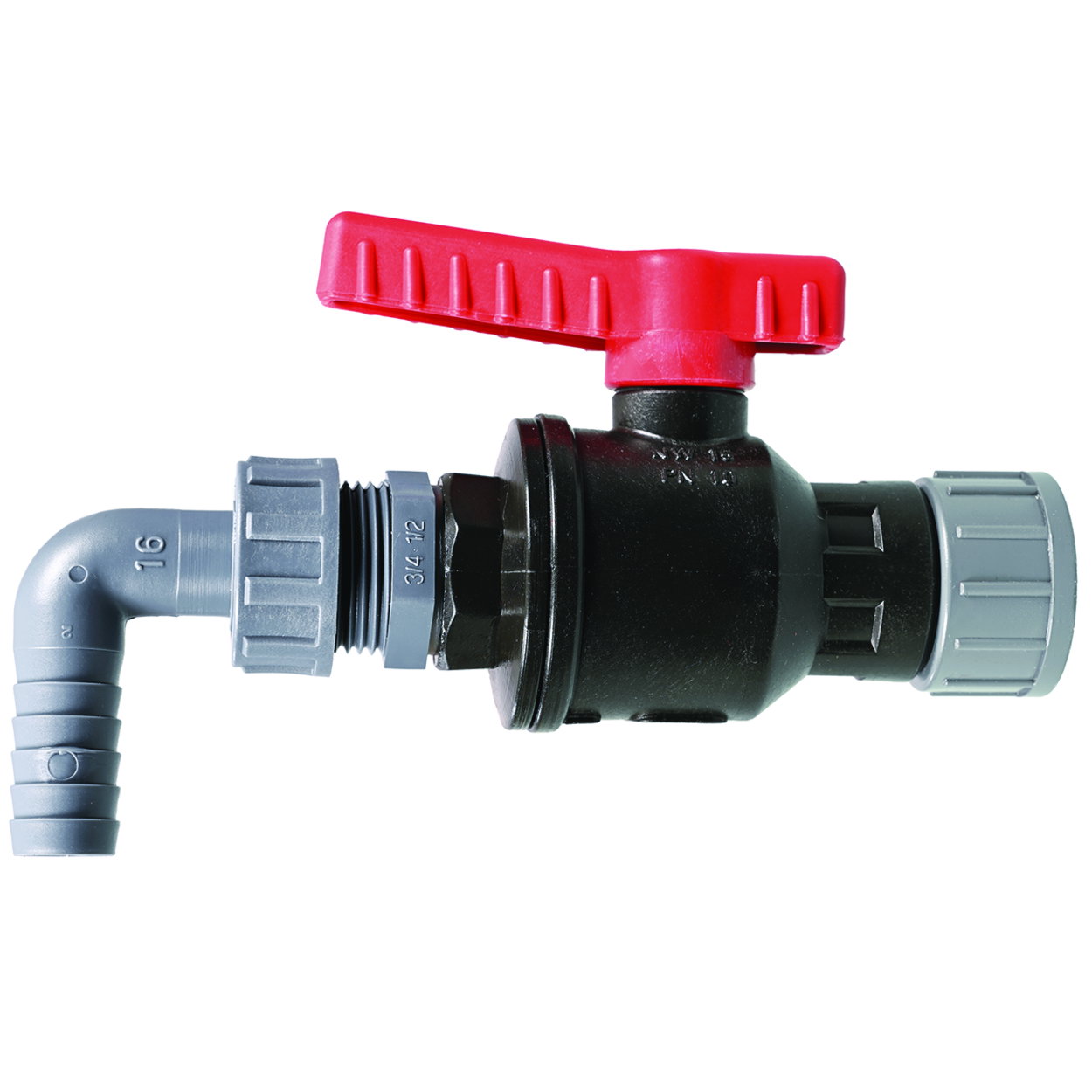 Ball valve PP with angle