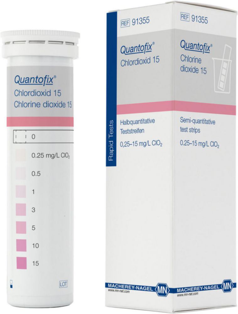 Quantofix test rods, chlorine dioxide 15 6x95 mm, pack of 50 test rods
