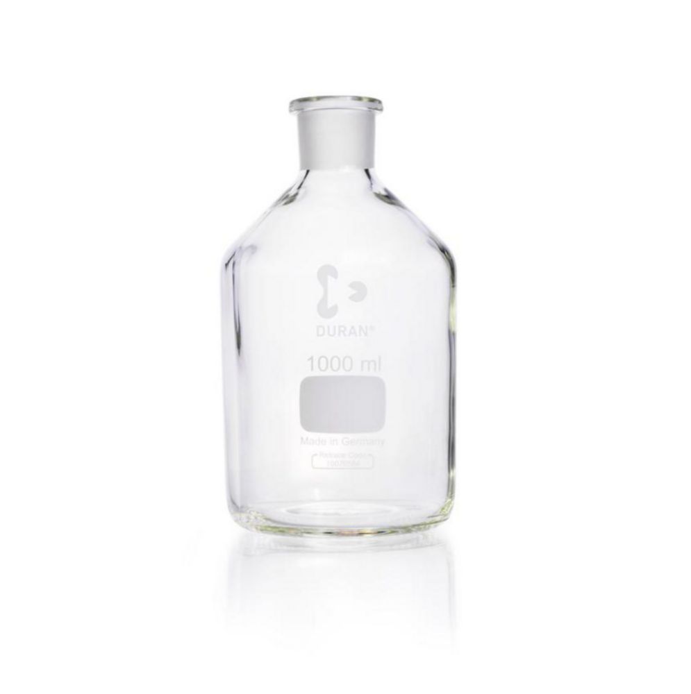 Standing bottle 1000 ml, clear narrow neck, DURAN without stopper