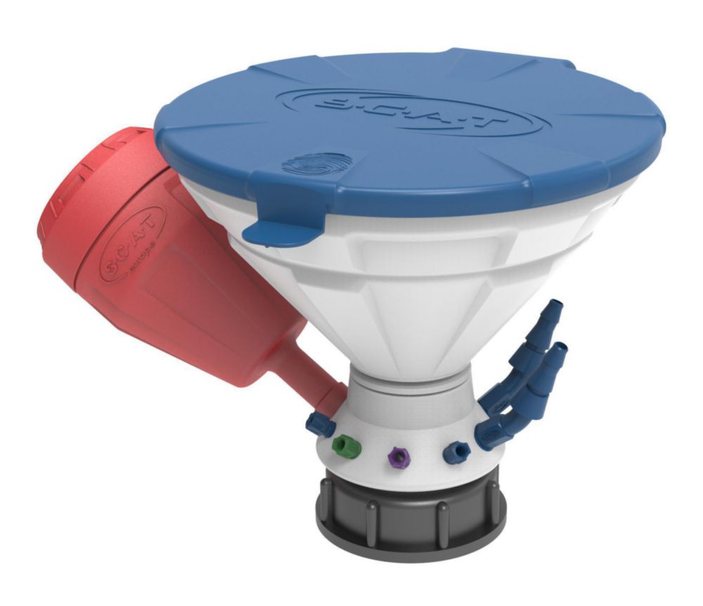 Universal Waste Hub "JAN" - S55 safety funnel, 4x 1.6/2.3/3.2 mm OD