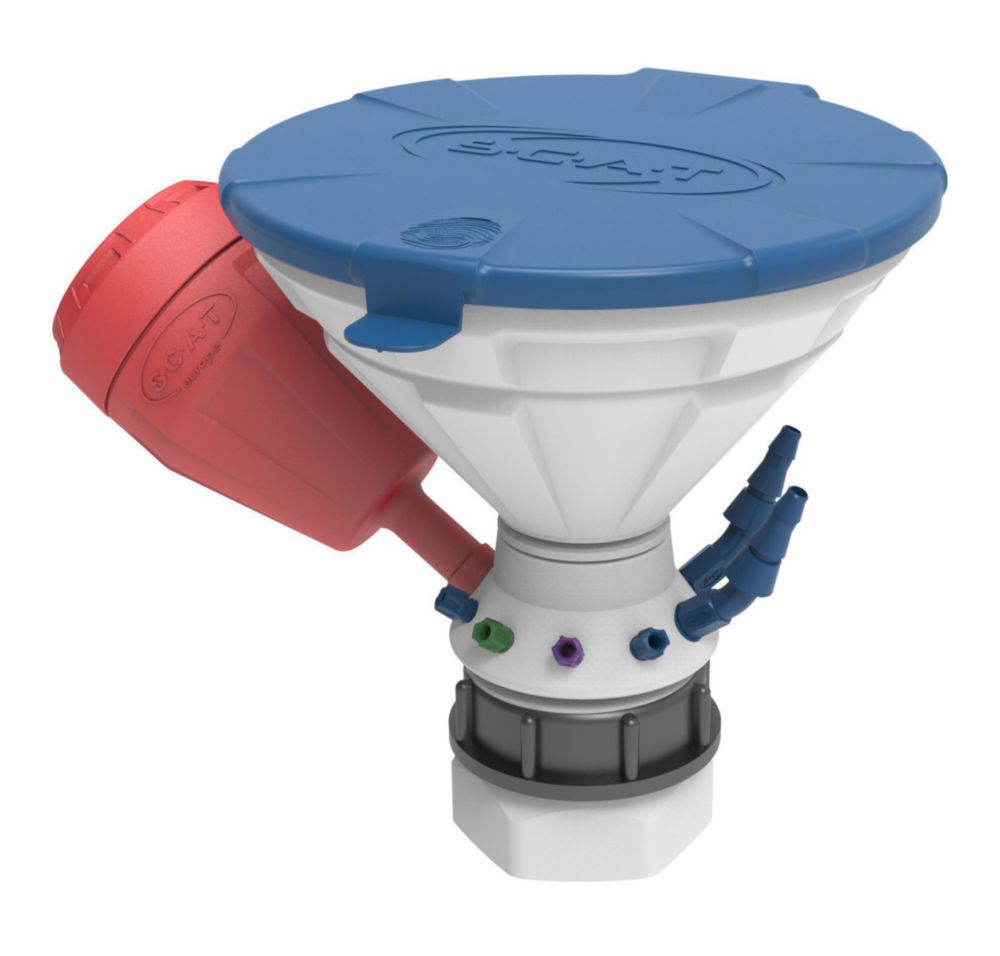 Universal Waste Hub "JAN" - S50 safety funnel, 4x 1.6/2.3/3.2 mm OD