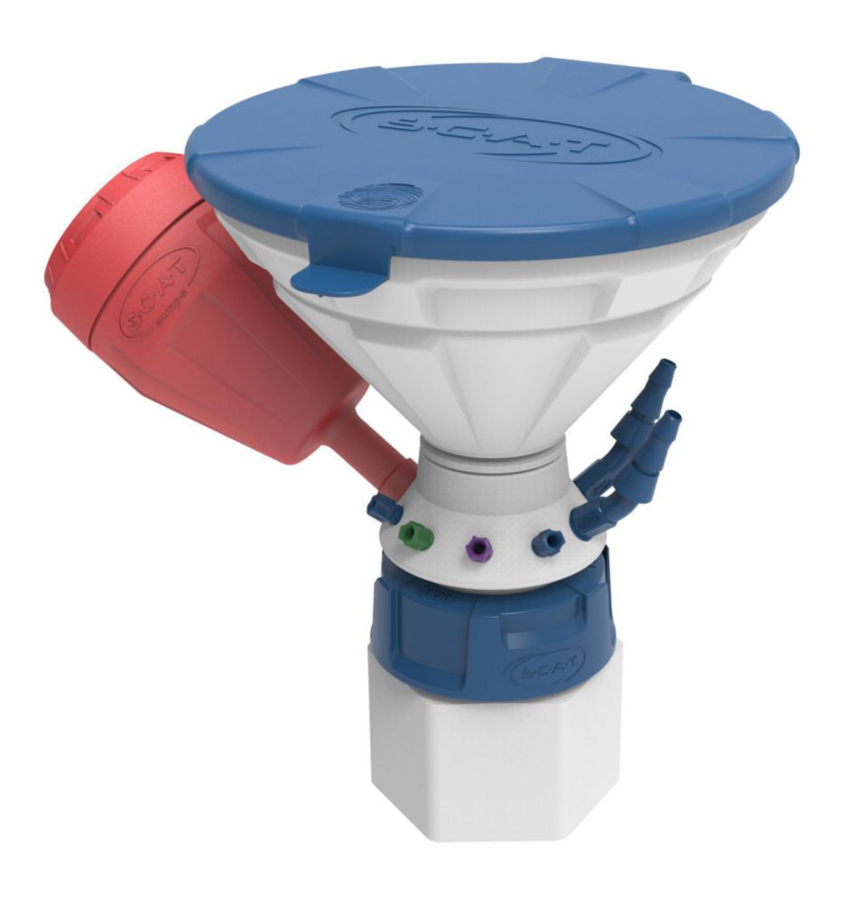 Universal Waste Hub "JAN" - B53 safety funnel, 4x 1.6/2.3/3.2 mm OD