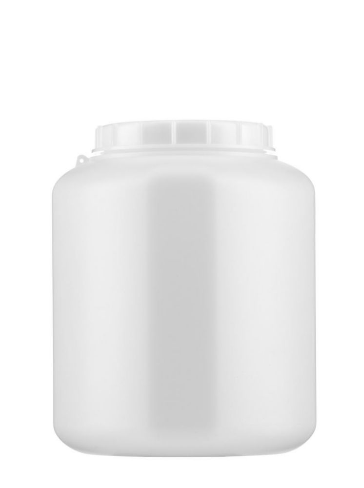 Wide neck containers,PE-HD,with screw cap cap. 5 ltr
