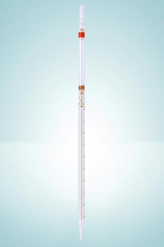 Graduated pipettes, Soda-lime glass, class B, amber stain graduation ...