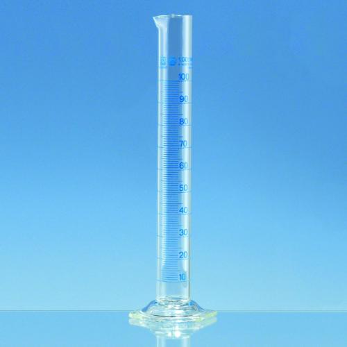 Measuring cylinders, borosilicate glass 3.3, tall form, class A, blue ...