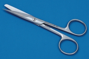 Surgical scissors 130 mm, ,rust-free, straight pointed/blunt_9204220