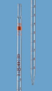 Measuring pipette 10 ml:0.1 ml AR-glass, BLAUBRAND® ETERNA, cl. AS, full drownspout, brown grad._9272036