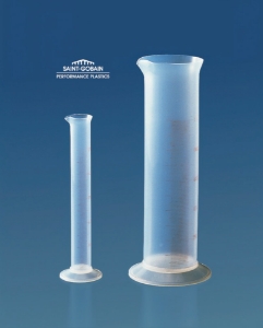 Vol.cylinder Chemware® 50ml PFA, graduated, with spout, broad base_100014003