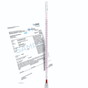 Precision thermometer -10...+50°C in 0.1°C enclosed form, capillary: colourless prismatic, red filling, immersion: total, length: 420 mm,_100221914