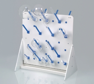 Draining rack without fluting LaboPlast®, 60 x 60 cm, PVC comp. with attached rods_100194409