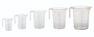 Measuring jug 3000ml, PP, 2 scales transparent, open handle, stackable_100194435