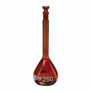 Volumetric flask, 500 ml, DURAN, cl.A NS 19/26, brown glass, charge identification_9276512