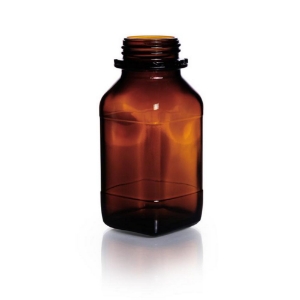 Square screw cap bottle 500 ml wide neck, amber, thread 54, soda-lime glass, without cap_100230635