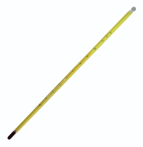 LLG-Precision-Laboratory Thermometer -10...+100°C stemform, capillary: yellow backed, red filling, L:305 mm, suitable for calibration_9236783