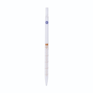 Pipette for tissue culture 1:0.1ml claer glass, amber graduation, 230 mm, with mouth piece for cotton plug_6080498